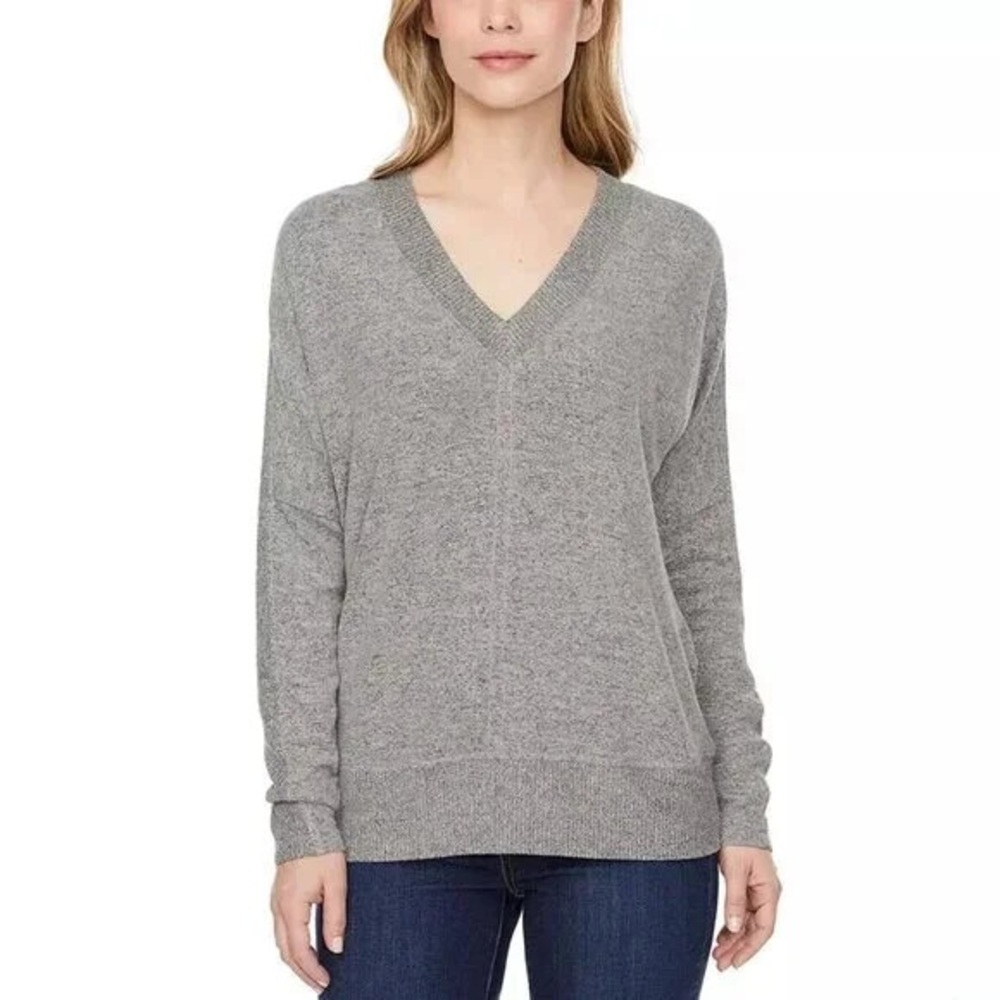 Buffalo David Bitton Light Gray V-Neck Sweater